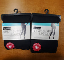 2 Pk: no nonsense Womens Great Shapes Cotton Shaping Legging Size M 7008-R1P2
