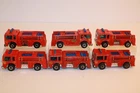 Six (6) Vintage 1976 Hot Wheels Fire Eater Trucks