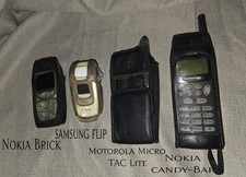 Nokia, Samsung, Motorola Vintage Cell Phones Lot - Brick, Flip, Micro TAC Lite