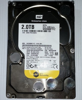 Western Digital  WD2000FYYZ   (WCC1) 2TB 3.5'' Sata HDD