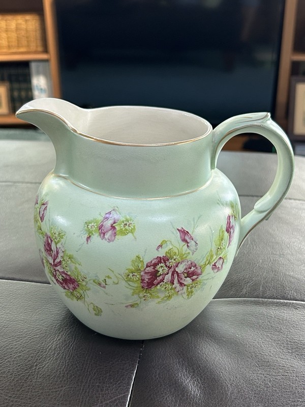💥Vintage Artware Ceramic Pitcher Floral Pattern 6” Gorgeous Decor 1 Day Ship!👍
