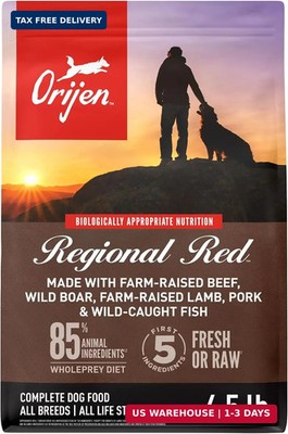 ORIJEN Poultry Free WHOLEPREY Dry Dog Food Regional Red 4.5lb Bag