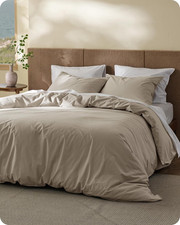 Cotton Duvet Cover King - Luxury Slub Weave 100 Cotton Duvet Cover with a Linen