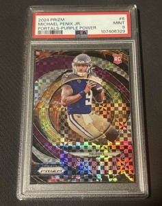 MICHAEL PENIX JR. 2024 Panini Prizm Portals Purple Power Rookie /49 (RC) Falcons