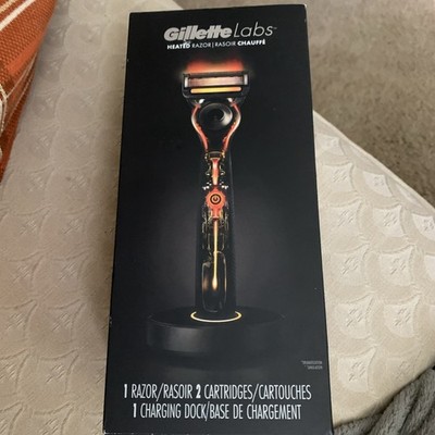 Gillette Labs Heated Razor, 2 Cartridges Charging Dock & Travel. New-Sealed