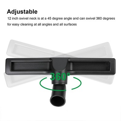 Universal 12'' Vacuum Cleaner Attachment 360 Floor Brush Tool 1.25'' 1-1/4'' 32mm
