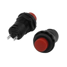 2 Pcs AC 125V 3A 250V 1.5A SPST On/Off Momentary NO Red Push Button Switch