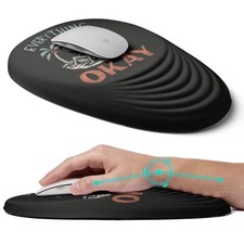 Ergonomic Mouse Pad with Wrist Rest Support Skeleton Skull Non-Slip Base