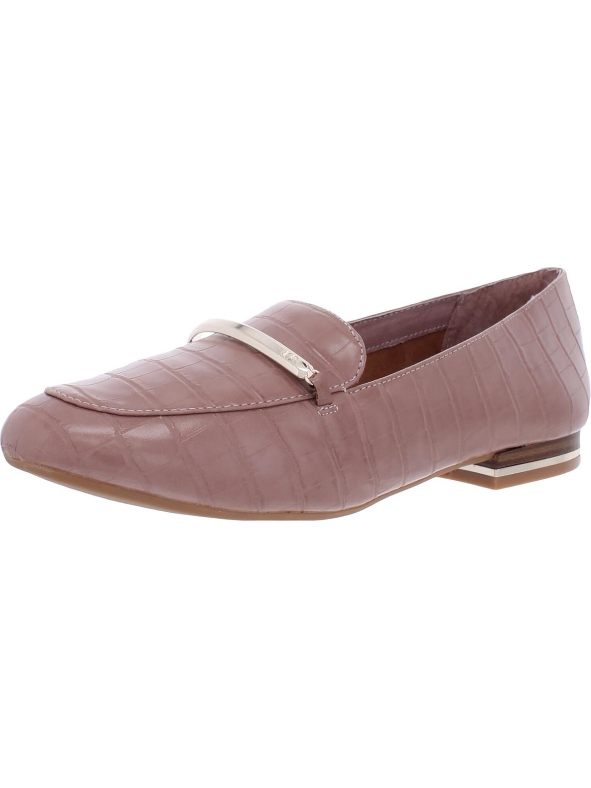 KENNETH COLE NEW YORK Womens Pink Croc Metal Bar Balance Toe Slip On Loafers 8 M 6990₽