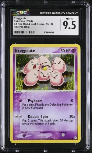 CGC 9.5 MINT+ Exeggcute Fire Red & Leaf Green 33/112 Reverse Holo Pokemon Card