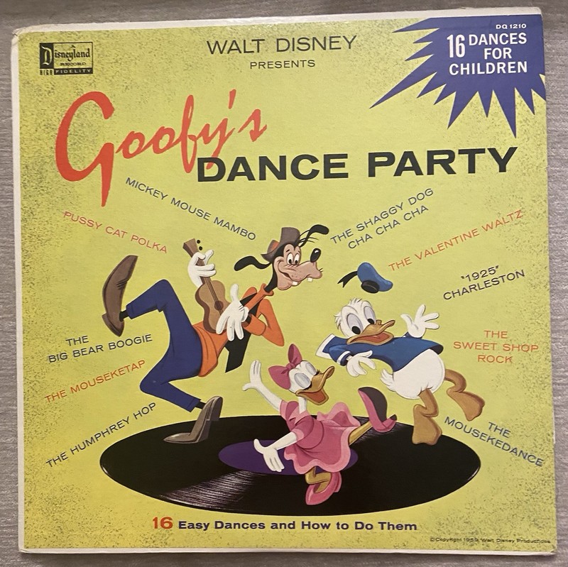 Vintage 1959 Walt Disney's Goofy's Dance Party Disneyland Records 12” Vinyl