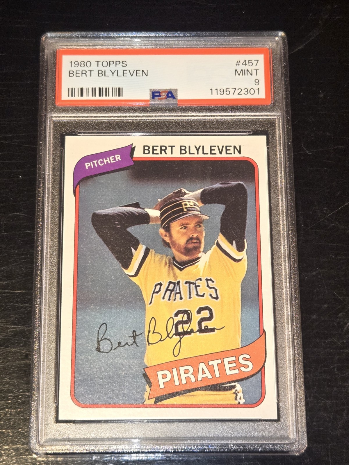 1980 Topps Baseball Bert Blyleven #457, PSA 9.0 MINT! Pirates 💀