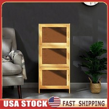 Minifigures Display Case 3-Tier Figure Diecast Car Shelf Cabinet W/ Acrylic Door