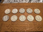 1964D Washington Quarters 90% Silver Circulated Lot of 10