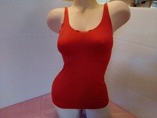 Ruby Ribbon Second Skin Cami Camisole Tank Top Shapewear Red Size 34