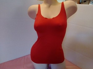 Ruby Ribbon Second Skin Cami Camisole Tank Top Shapewear Red Size 34
