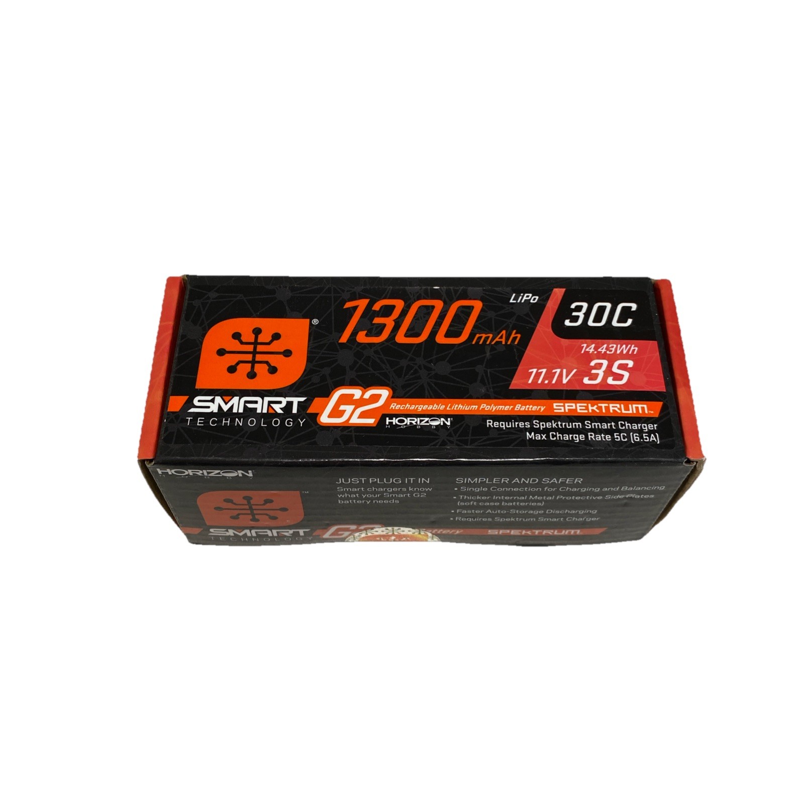 Horizon Hobby 11.1V 1300mAh 3S 30C Smart LiPo Battery: IC3