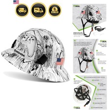 Full Brim Hard Hat Vented Construction Safety Helmet OSHA Approved Cascos De ...