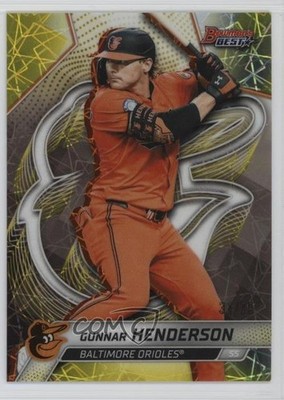 2025 Bowman's Best Yellow Lazer Refractor 31/75 Gunnar Henderson #36 05yh
