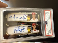 2025 Topps Finest #RCDA-WP Masyn Winn Albert Pujols RC Dual Auto Black /10 PSA 9