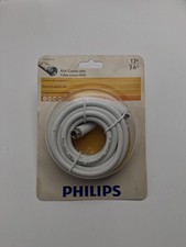 Philips RG6 Coaxial Cable 12ft White NEW IN BOX 