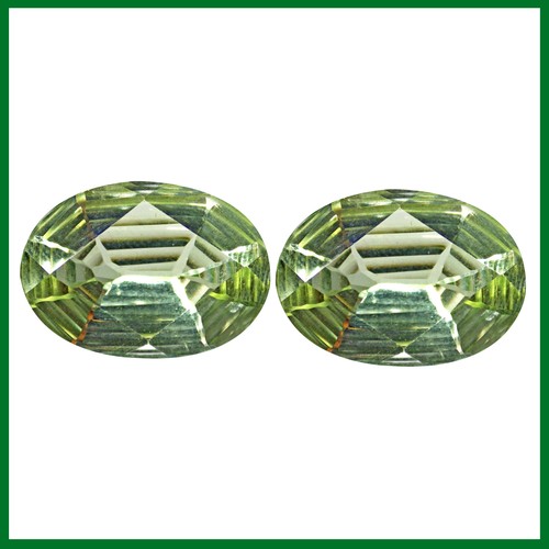 16.04 Ct Impressive Matching Pair EarRings Oval Green Amethyst (Prasiolite) Gems