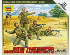 SDG Zvezda 6138 Soviet Paratroopers 1941-1943 Figures 1/72 Scale Model Kit NEW