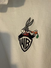 Looney Tunes Bugs Bunny Men's Polo Shirt Warner Bros Cartoon, Large, 90s Vintage