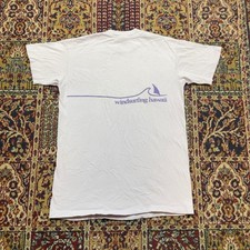 VTG 80s Windsurfing Hawaii T Shirt Light Purple Graphic Tee Men's M USA Stripe