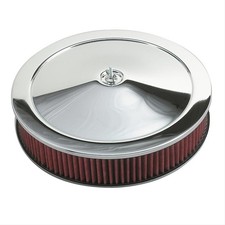 Summit Racing Chrome Air Cleaner With Reusable Filter 14 Dia Round 239433