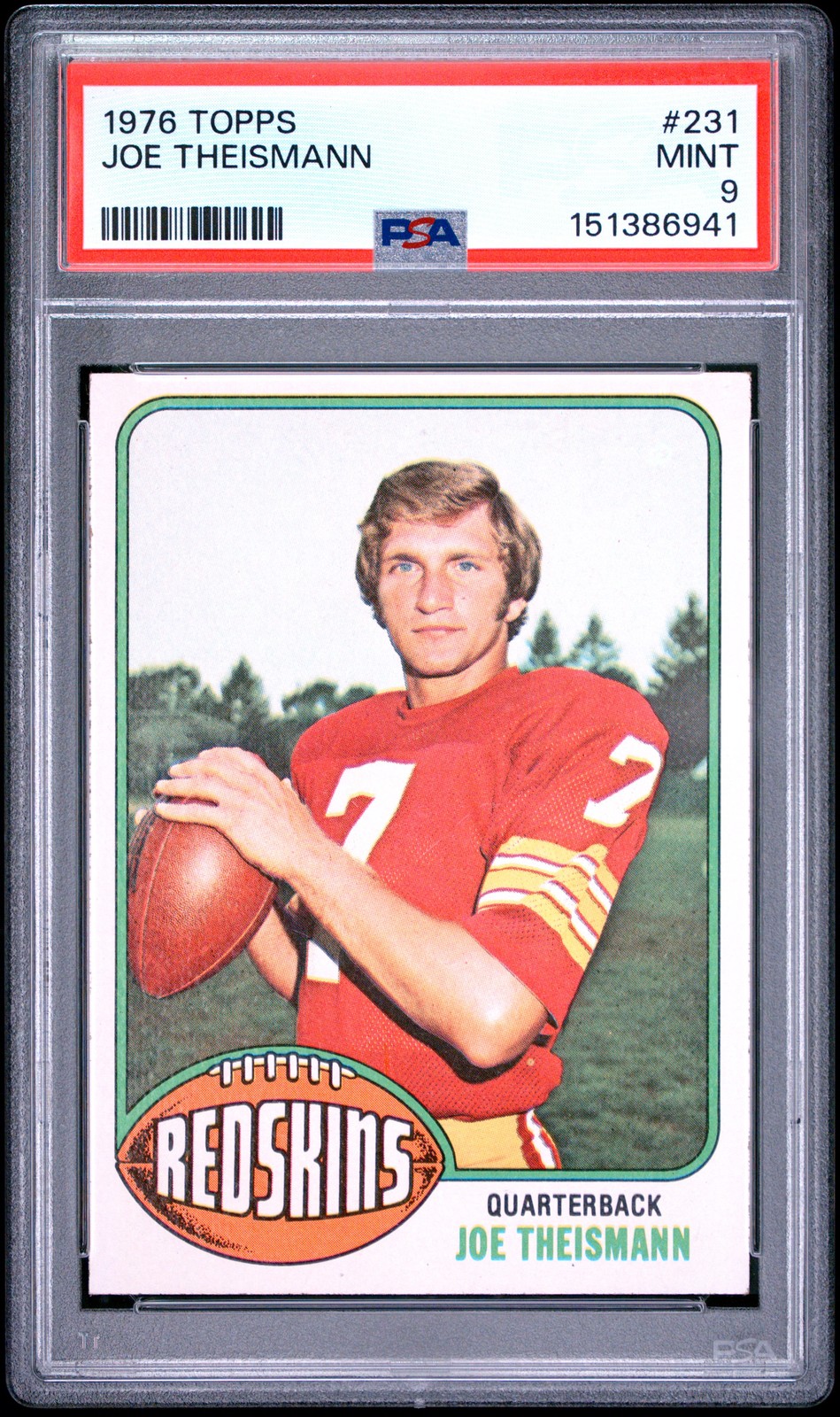 1976 TOPPS #231 JOE THEISMANN PSA 9