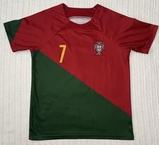 Portugal Home Jersey Kit #7 Christian Ronaldo Men’s Size Extra Small 16.5” X 22”