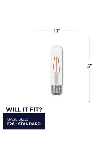 Bulbrite Pack of (2) 3 Watt Vintage Edison Dimmable T9 Medium (E26) LED Bulbs - Picture 4 of 6