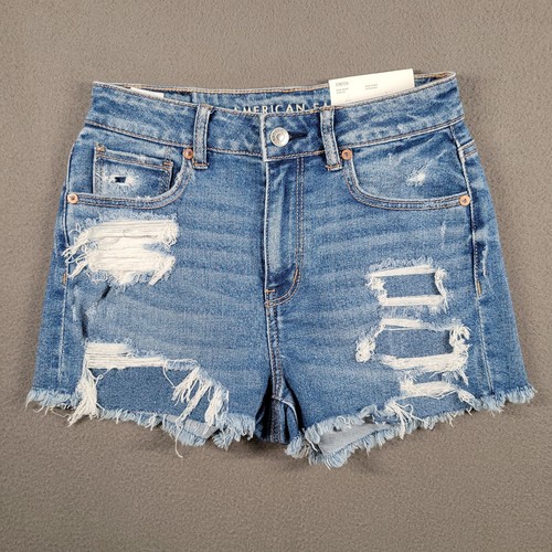 American Eagle Shorts Damen 2 Medium Wash Mom Short Stretch NEU