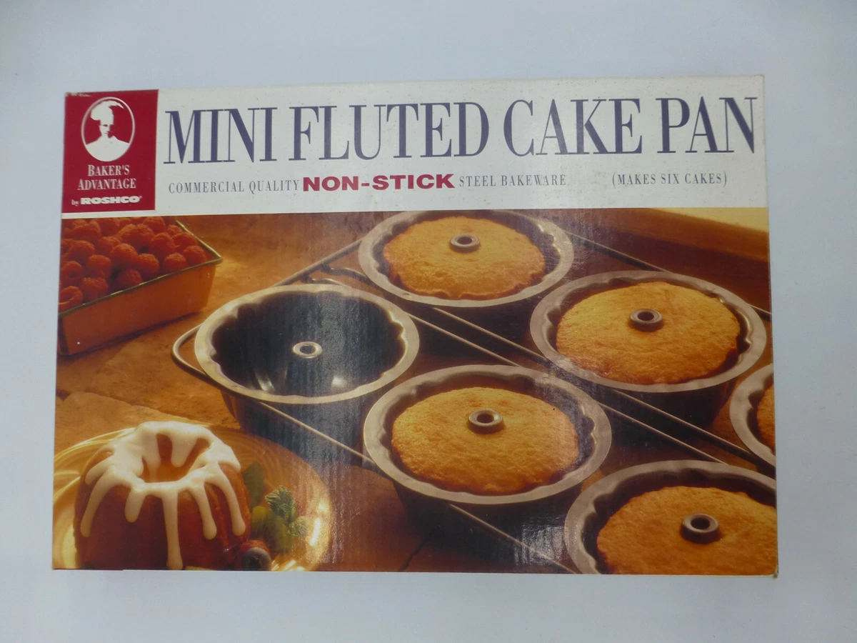 Mini Fluted Cake Pan Makes 6 Mini Bundt Cakes Baker's Advantage New in Box