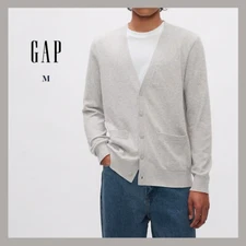 NWT - GAP Men's Grey Classic CashSoft Mid-Weight Cardigan Sz Medium - $69