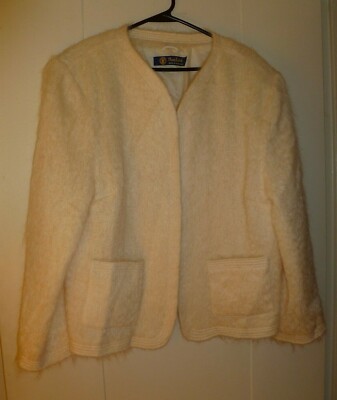 Vintage Clan Laird Scotland Wool & Mohair Long Hair Cardigan