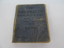 Vintage Car Manual Chevrolet Master Parts Price List 1929-1946 