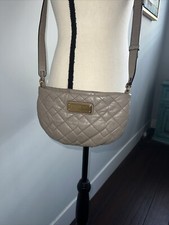 *MARC JACOBS** Taupe QUILTED LEATHER Q PERCY CROSSBODY