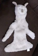 Slumberkins BEIGE Alpaca Llama Snuggler Lovey Security Blanket Limited Edition