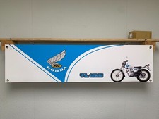 Honda TL125 Banner Trials Motorcycle In BLUE Colour Printed Garage Wall Display