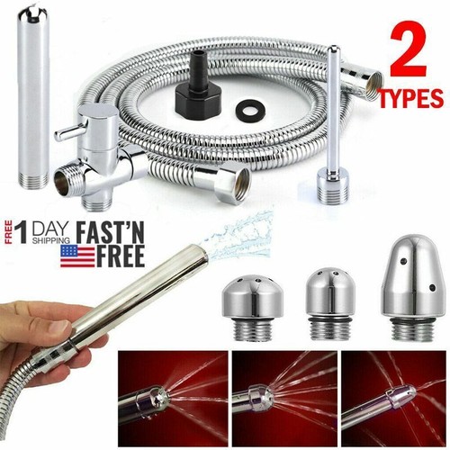 Shower Cleansing Kit Vaginal Anal Colon Douche Enema System Colonic Metal US
