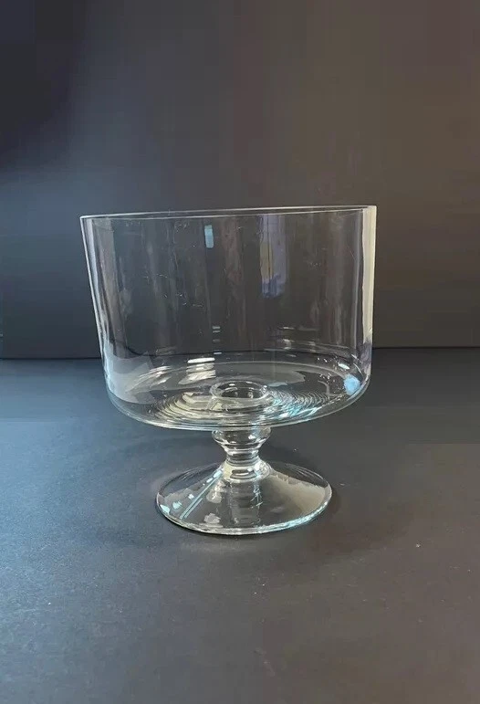 Pedestal de vidrio cilíndrico redondo de vidrio decorativo diseño Pearl Ridge de colección Foto 3 de 4