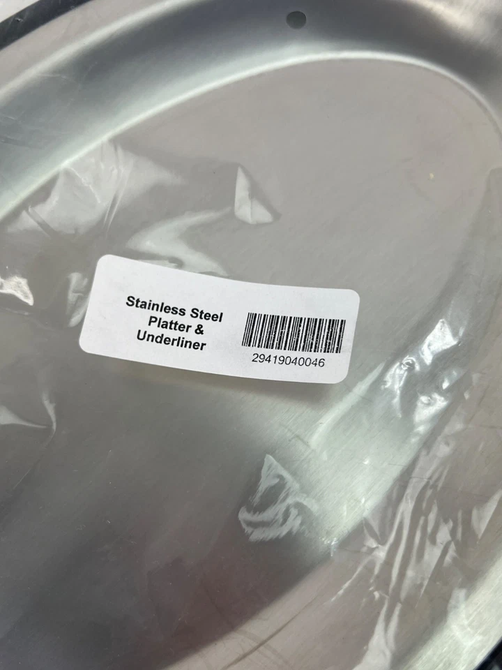Stainless Steel Oval Platter & Underliner By Vollrath Commercial Quality - Image 2 of 4