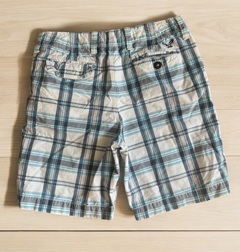 American Eagle Outfitters Men’s Size 33 Longboard Plaid Shorts White & Blue - Picture 3 of 7