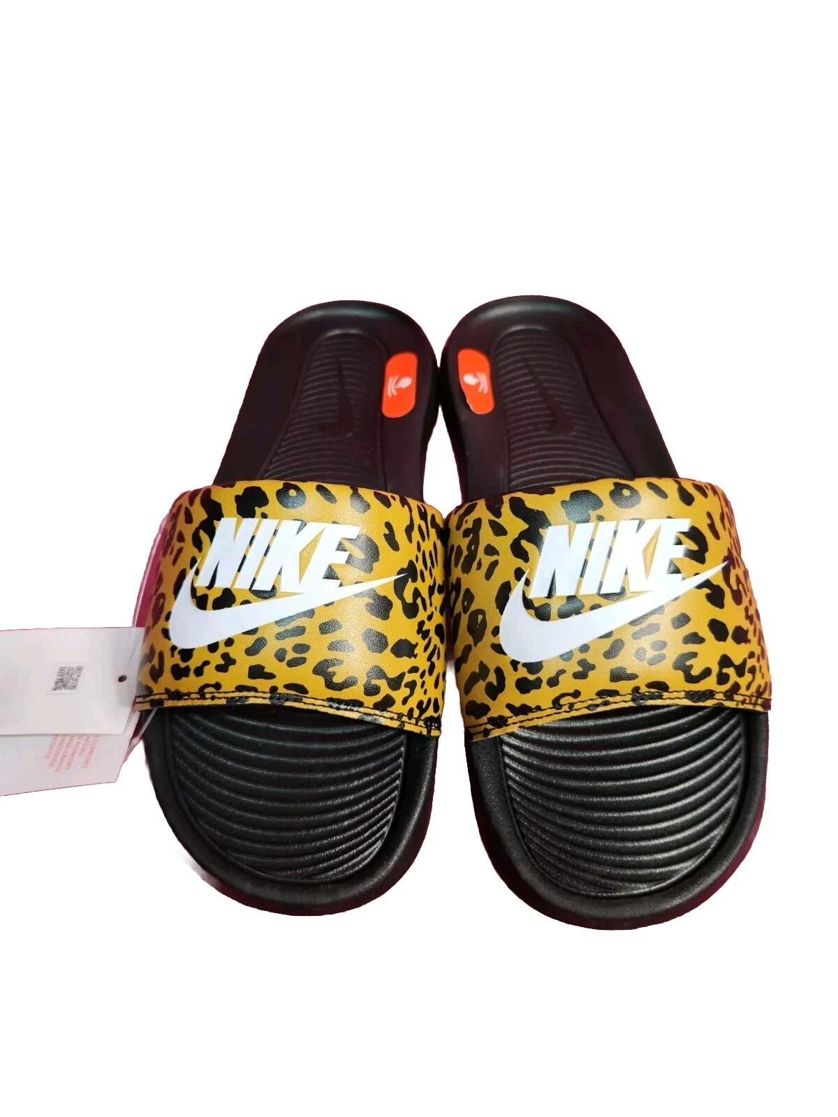 Nike donna taglia 9 slides stampa slide chutney bianco nero (899)