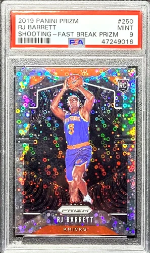 2019 Panini Prizm #250 RJ Barrett RC Variation Fast Break Disco Holo PSA 9 MINT