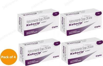 4X Keto cip Antifungal Soap 75g Treat Fungal Infection Of the Skin