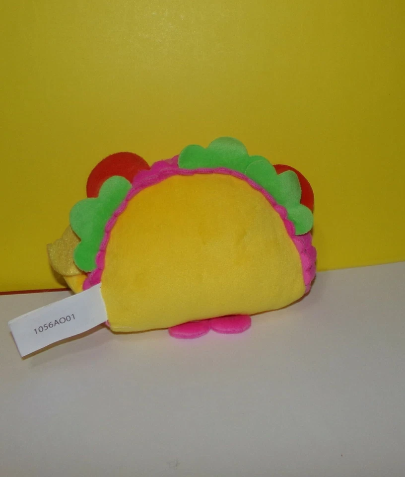 Shopkins Plush Taco Terrie Soft Stuffed Toy Just Play Mustache Tomato Lettuce - Image 2 of 2