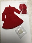 10” Vintage Mattel Barbie Skipper Outfit 1960’s Dress Coat Red Jacket & Hat P17
